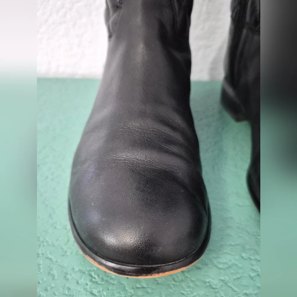 SPRING SALE | Corso Como Santona Quilted Leather Tall Riding Boots Black 9.5M